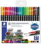 STAEDTLER 3187 TB18 ST 3187 TB18 - Doppelfasermaler permanent, feine und ultrafeine