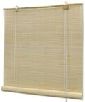 vidaXL Bambusrollo 80x220cm Natur Fensterrollo Sichtschutz Holzrollo Jalousie
