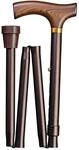 Faltstock dreifach, verstellbar 85-95cm, im Etui, bronze, Gehst&ouml;cke
