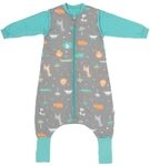 schlummersack Baby Kinder Schlafsack Ganzjahr | mit F&uuml;&szlig;en, umklappbaren B&uuml;ndchen