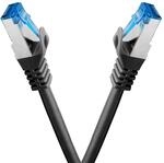 BIGtec - 2 St&uuml;ck - 0,5m CAT.7 Gigabit Patchkabel Netzwerkkabel schwarz Kupferkabel