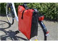 Filmer Fahrrad-Doppeltasche aus Tarpaulin, Rot/Schwarz, 54 x 37 x 16 cm, 32...