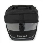 Haberland Fahrradtasche Doppeltasche Einsteiger-Serie, Schwarz-Silber, 32 x 34 x 16