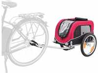 TRIXIE stabiler Hundebuggy "Fahrrad-Anhänger, S: 53 × 60 × 60/117 cm, schwarz/rot"