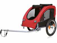 TRIXIE stabiler Hundebuggy "Fahrrad-Anhänger, M: 63 × 68 × 75/137 cm, schwarz/rot"