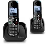 Amplicomms BigTel 1502 Duo schnurloses DECT Gro&szlig;tasten Telefon, Zwei Mobilteile,