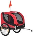 Pawhut Hundeanh&auml;nger Fahrradanh&auml;nger Hundetransporter Hunde Fahrrad Anh&auml;nger