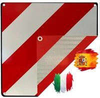 IWH - Warntafel ALU 50x50 cm f&uuml;r Italien% Spanien | Hochwertig und 100%