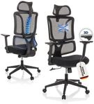 MyBuero B&uuml;rostuhl ergonomisch ERGOMY Schreibtischstuhl mit Lordosenst&uuml;tze,