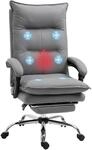Vinsetto B&uuml;rostuhl mit Massagefunktion Ergonomischer Schreibtischstuhl mit