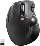ELECOM EX-G Linksh&auml;nder-Trackball-Maus, 2,4 GHz USB Wireless, Ergonomisch,