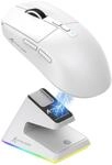 ATTACK SHARK X6 49g Superlight Maus mit magnetischer Ladestation, PixArt PAW3395