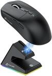 ATTACK SHARK X6 49g SUPERLIGHT Maus mit magnetischer Ladestation, PixArt PAW3395