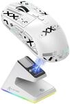 ATTACK SHARK X6 49g Superlight Maus mit magnetischer Ladestation, PixArt PAW3395
