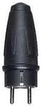 Merten 123251 Gummi-SCHUKO-Stecker (DE, FR, BE), schwarz