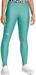 Under Armour UA HG Authentics Legging T-Shirt Damen, Radial Turquoise - White, M