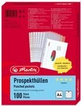 Herlitz 10840320 Prospekth&uuml;lle A4 genarbt, Premium je 100 im Beutel, dokumentenecht