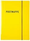 Idena 10372 - Postmappe DIN A4, Glanzkarton mit Gummizug, gelb, 1 St&uuml;ck