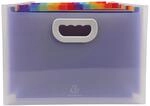 Exacompta 55198E Premium Kunststoff-F&auml;chermappe Crystal mit Tragegriffen f&uuml;r DIN A4