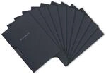 Oxford Bewerbungsmappe A4, aus Karton, Klemm-Mappe, anthrazit, 10er Pack
