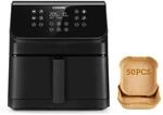 COSORI Premium II Chef Edition Freidora de Aire 6.2L Negra + Pack 50 Papeles