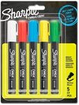 SHARPIE Kreidemarker | feucht abwischbare Kreidestifte | farblich sortiert | 5 St&uuml;ck