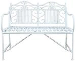 HTI living Gartenbank Metall Celia Sitzbank Metall nostalgisch Creme