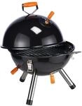 Mini Kugelgrill schwarz - 45 x 30 cm - Picknick Camping Holzkohle Tisch Grill...