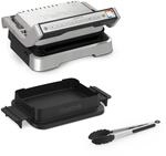 Tefal OptiGrill 4in1 Kontaktgrill mit Backschale, Aufklappbar, Tischgrill, 9