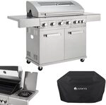 Juskys BBQ Gasgrill Minnesota - 6 Brenner und 1 Seitenbrenner - XXL Edelstahl Gas Juskys BBQ Gasgrill Minnesota - 6 Brenner und 1 Seitenbrenner - XXL Edelstahl Gas