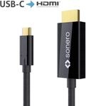 sonero UCC010-020 USB-C auf HDMI 2.0 Kabel, 4K@60Hz mit 18Gbps, USB 3.1, Alt Mode,