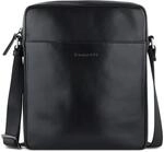 bugatti Romano Herren Schultertasche klein aus hochwertigem Leder in Schwarz