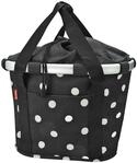 KlickFix Damen Bikebasket Lenkerkorb, Black Dots, 35 x 28 26 cm EU