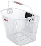 KLICKfix Farradtasche Uni Korb, Feinma. Wei&szlig; Lenkerkorb, 25 x 36 x 26 cm