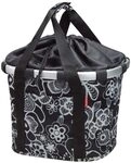 KlickFix Unisex Fahrrad-klappkorb Reisenthel Bikebasket Lenkerkorb, Fleur Schwarz, 26