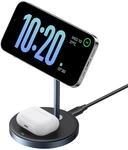 UGREEN MagFlow 2 in 1 iPhone Ladestation, kompatibel mit Magsafe Ladeger&auml;t, 90&deg;
