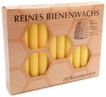 Baumkerzen 100% Bienenwachs 9,5 x 1,3 cm, 20 St&uuml;ck, Honigduft, Kerze