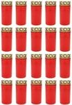 Grablicht Brenner Nr. 3 Rot mit Deckel Grabkerzen Grablicht Grablichtkerze
