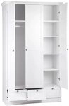 Landhaus Kleiderschrank, Schlafzimmerschrank, 3-t&uuml;rig, (B/H/T: 120 x 200 x 51),