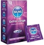 SKINS Extra gro&szlig; Kondome - Nat&uuml;rliche Latex -XXL Kondome; vorgegl&uuml;ht f&uuml;r Komfort