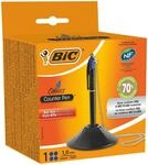 BIC 4 Farben Kugelschreiber mit Kette & St&auml;nder 4 Colours Counter Pen, austauschbare