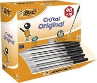BIC Kugelschreiber Cristal Original, in Schwarz, Strichst&auml;rke 0,4 mm, 100er Pack,