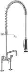 KWC Zweigriffmischer, Schwenkauslauf Gastro, ganzchrom AD 153 A 300 mit Brause,