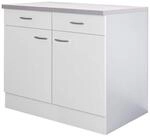 Flex-Well K&uuml;chenschrank UNNA - Unterschrank - 2-t&uuml;rig, 2 Schubladen - Breite...