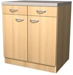 Smart M&ouml;bel K&uuml;chen Unterschrank mit Arbeitsplatte - 80 cm breit in Buche -...