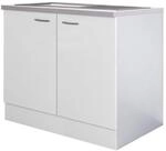 Flex-Well Sp&uuml;lenunterschrank UNNA - Sp&uuml;lenschrank mit Sp&uuml;le und Arbeitplatte...