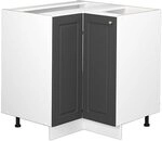Vicco Eckunterschrank Fame-Line, Anthrazit-Gold, 80.5 cm ohne Arbeitsplatte, zur
