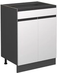 Vicco K&uuml;chenunterschrank R-Line, Wei&szlig;, 60 cm J-Shape, mit Schublade, ohne