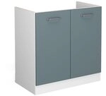 Vicco Sp&uuml;lenunterschrank R-Line, Blau-Grau, 80 cm ohne Arbeitsplatte, zur...