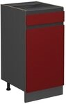 Vicco K&uuml;chenunterschrank R-Line, Rot, 40 cm J-Shape, ohne Arbeitsplatte, zur...